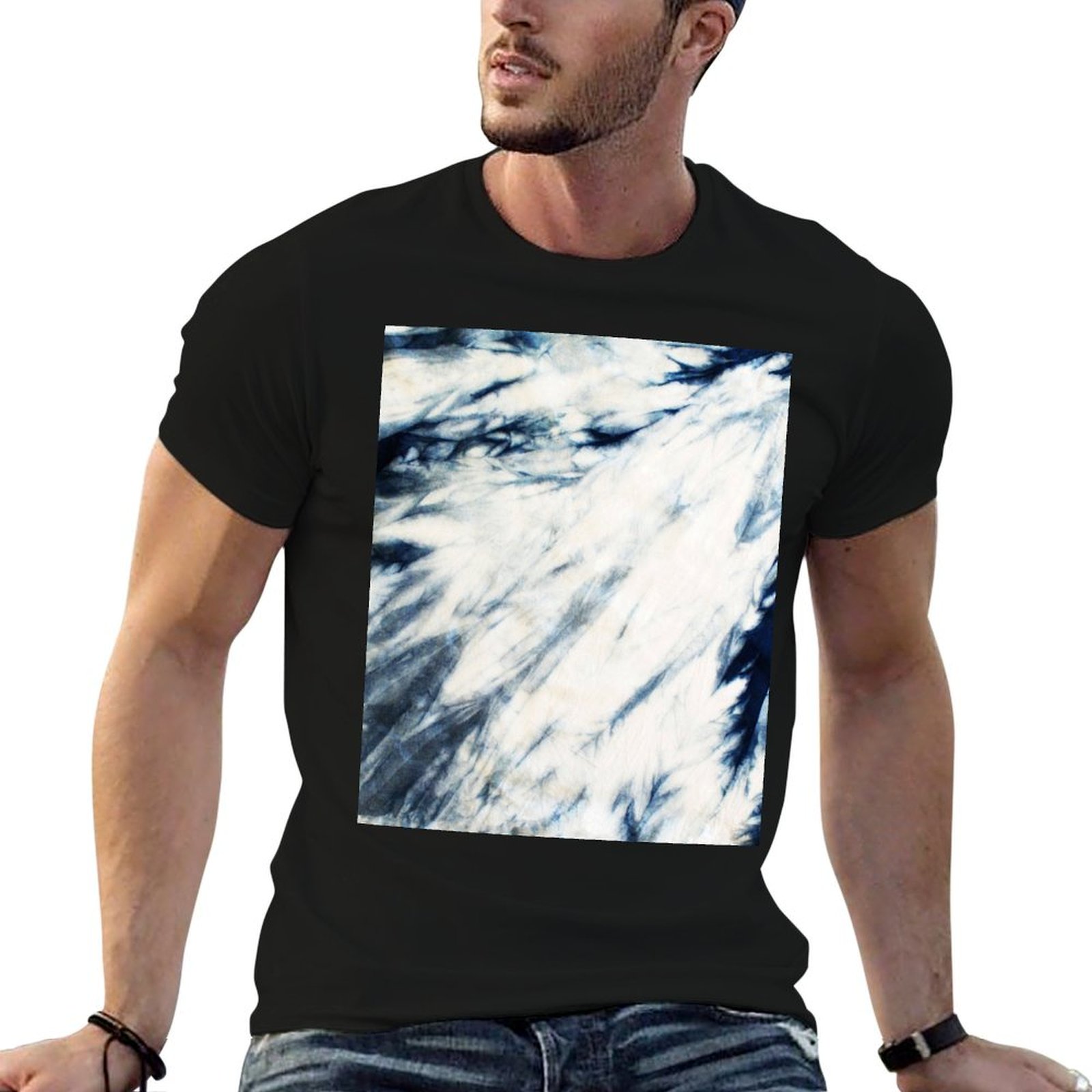 Shibori Tie Dye - Shibori Indigo Marble Tie Dye T-Shirt