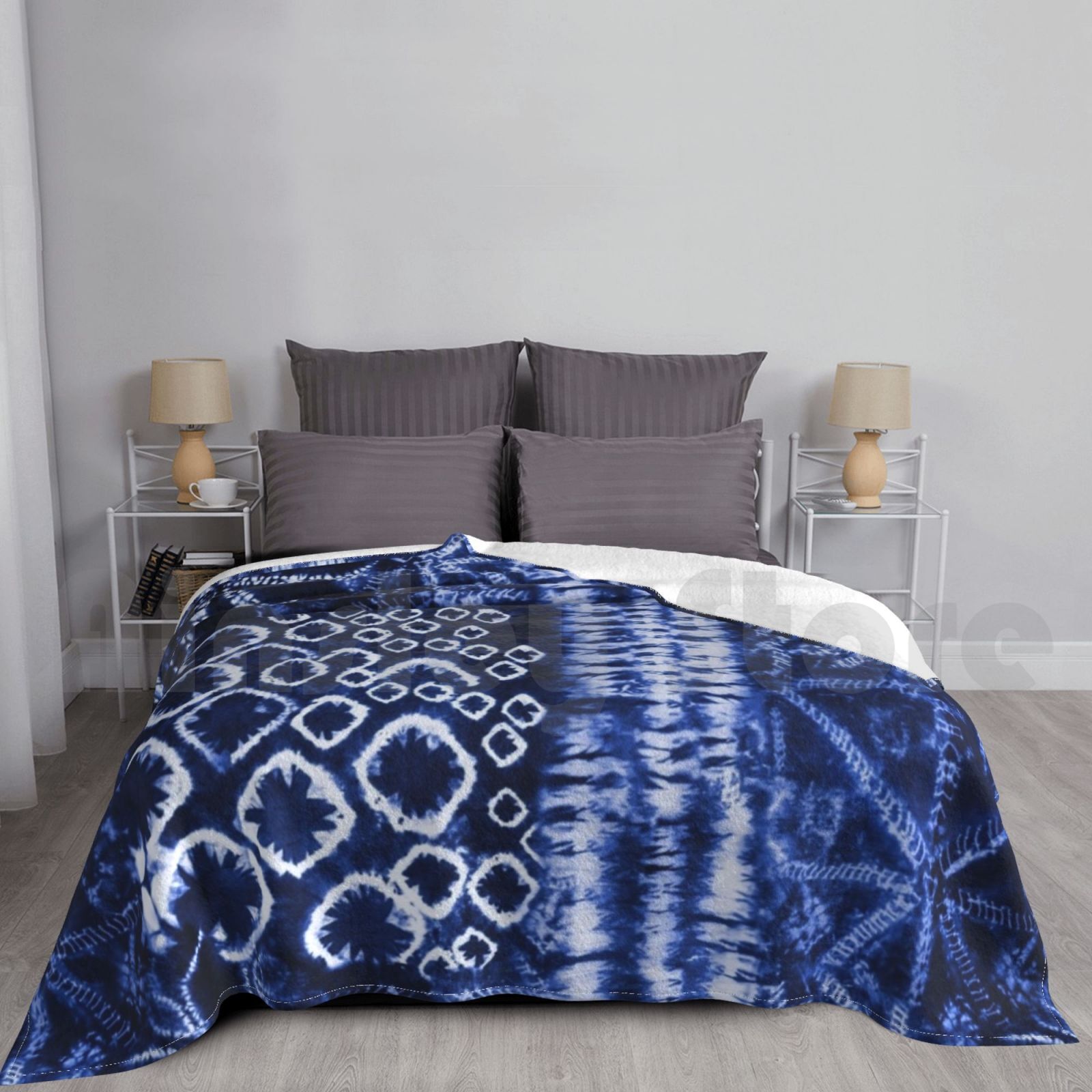 Blanket Deep Sea Blue Shibori  - Shibori Tie Dye avis et prix
