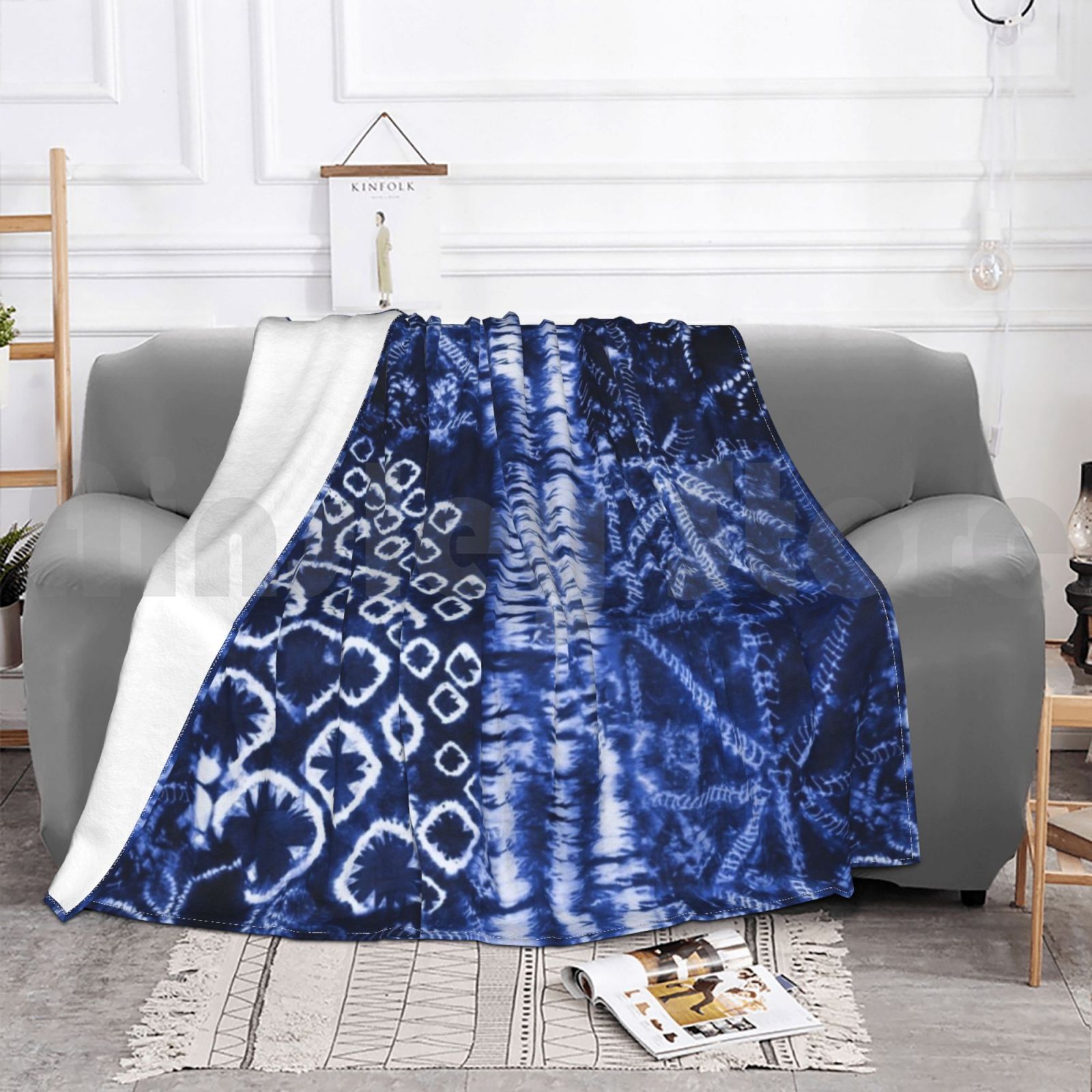 Blanket Deep Sea Blue Shibori  - Shibori Tie Dye avis et prix