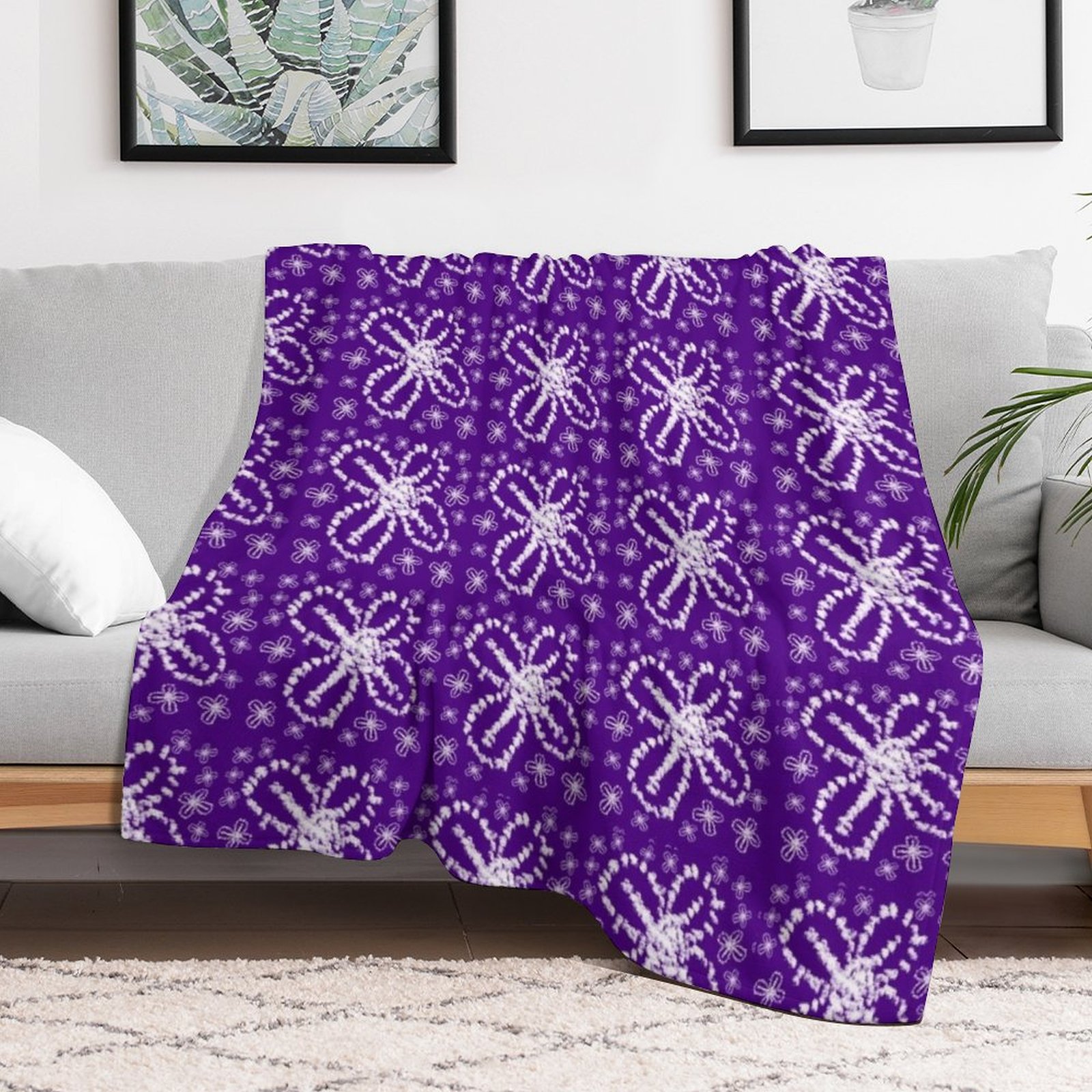 Modern Indigo Tie Dye Floral S - Shibori Tie Dye avis et prix