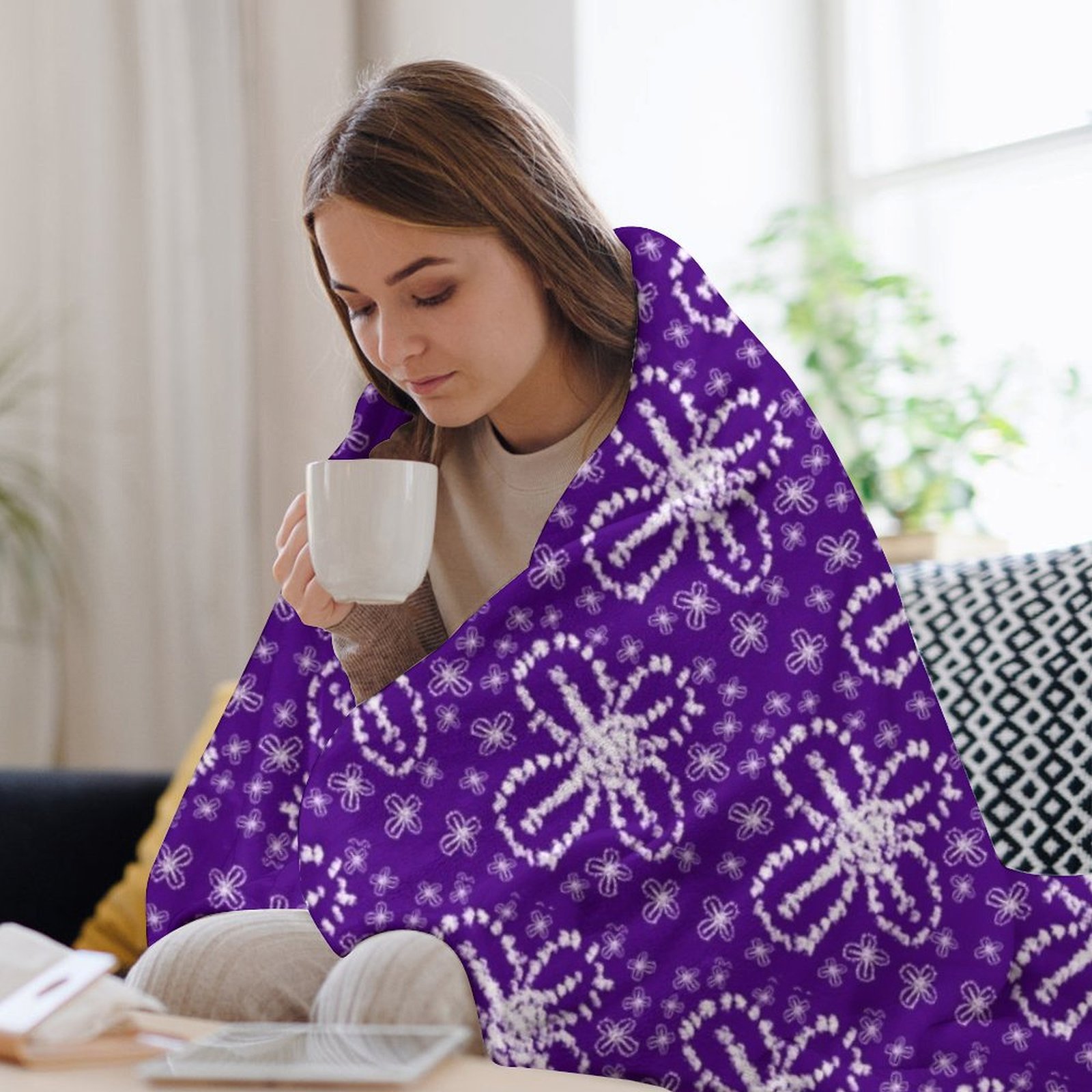 Modern Indigo Tie Dye Floral S - Shibori Tie Dye avis et prix