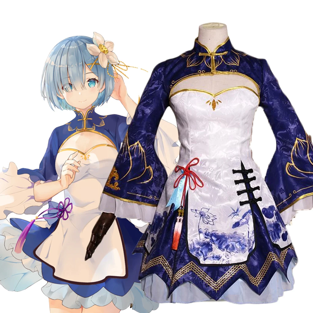Rem Ram Cosplay Cheongsam Anim - Japanese Women Lifestyle avis et prix