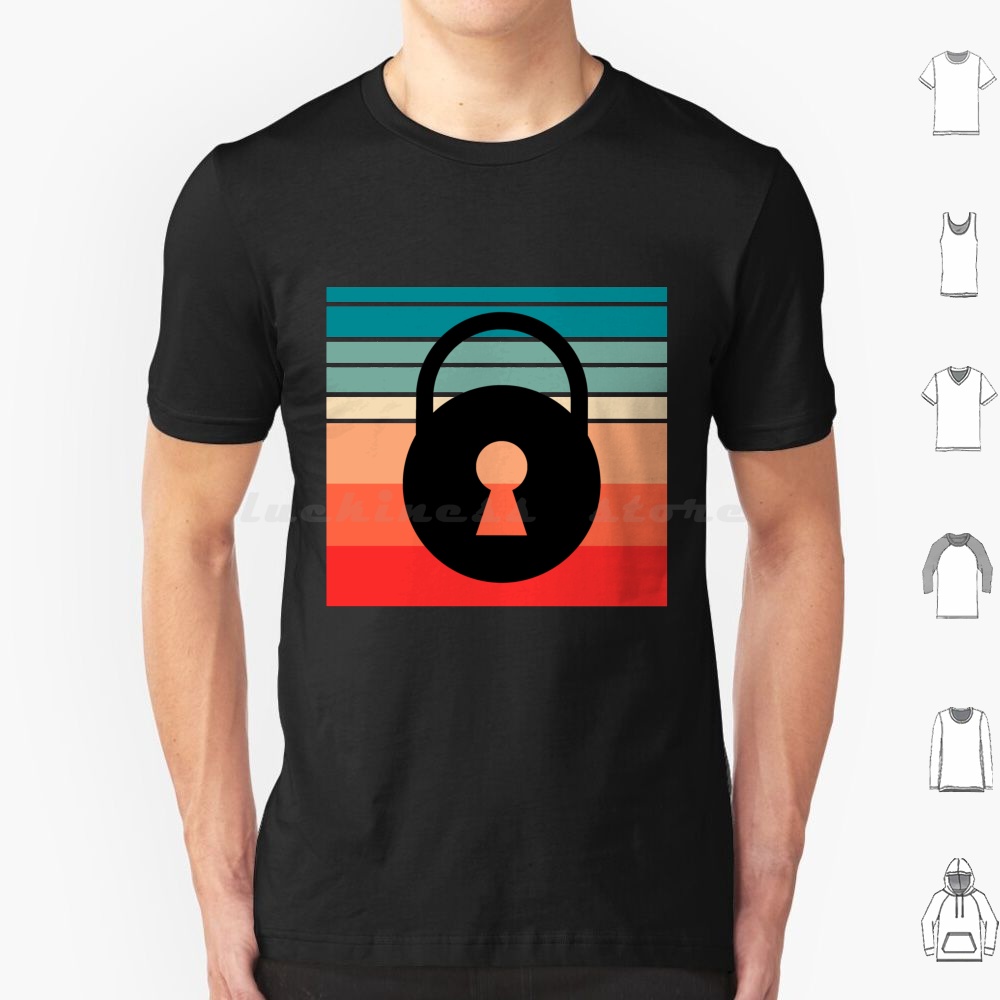 Retro Pad Lock T Shirt Men Wom - Shibori Tie Dye avis et prix