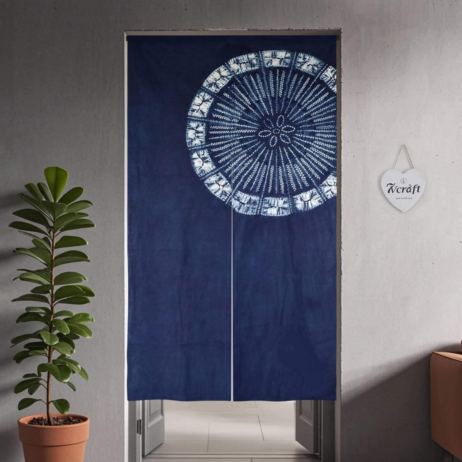 Hand Dyed Japanese  Curtain/Sh - Shibori Tie Dye avis et prix