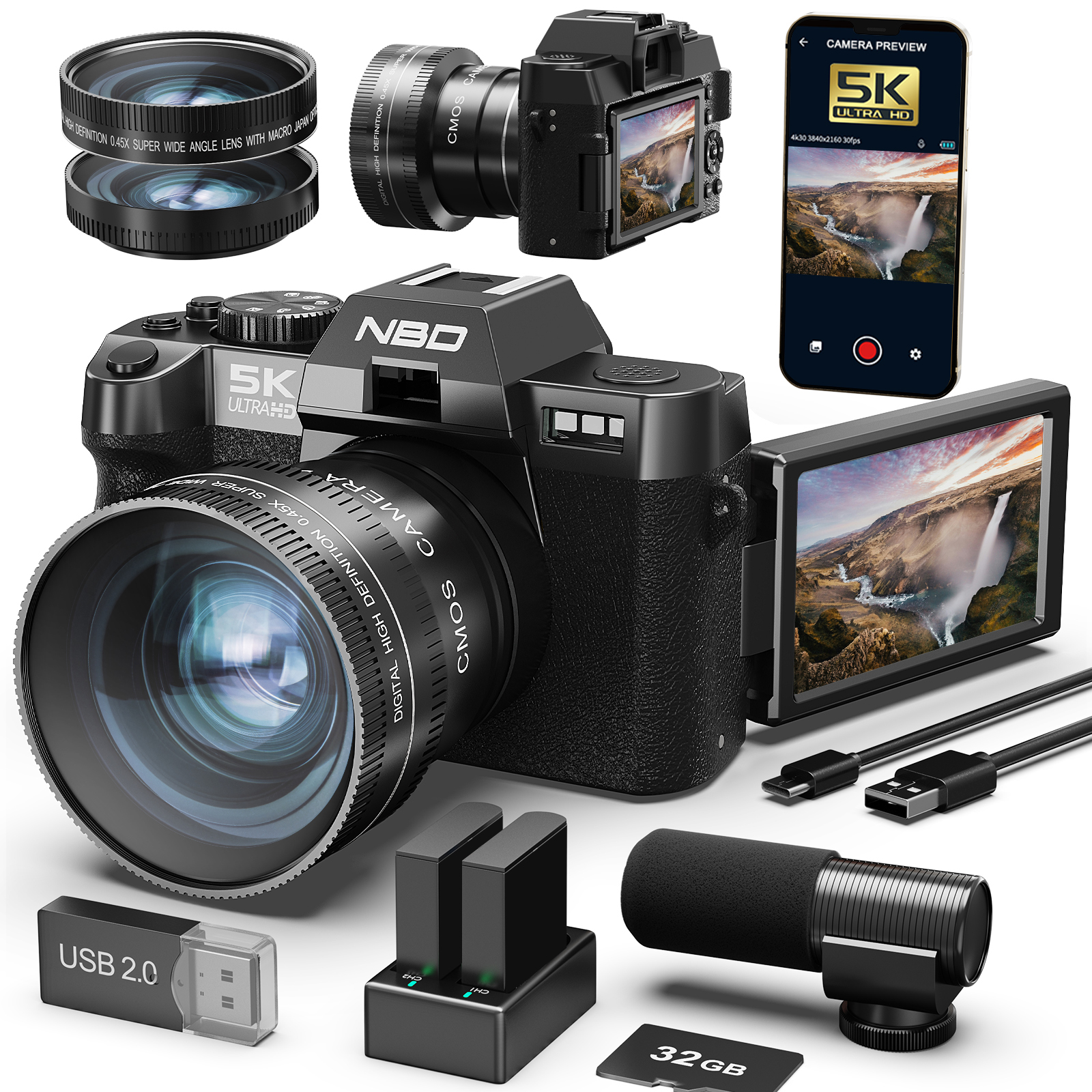 NBD 48MP&4K Digital Cameras fo - Japanese Lifestyle Gifts avis et prix
