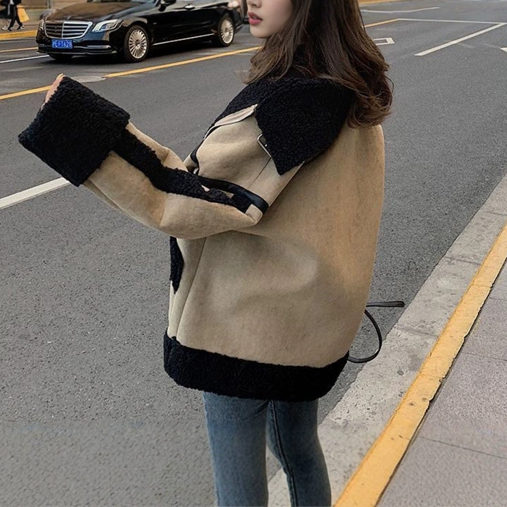 Lamb Wool Jacket Coats Woman K - Japanese Women Lifestyle avis et prix