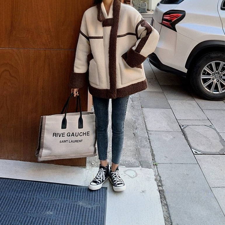 Lamb Wool Jacket Coats Woman K - Japanese Women Lifestyle avis et prix