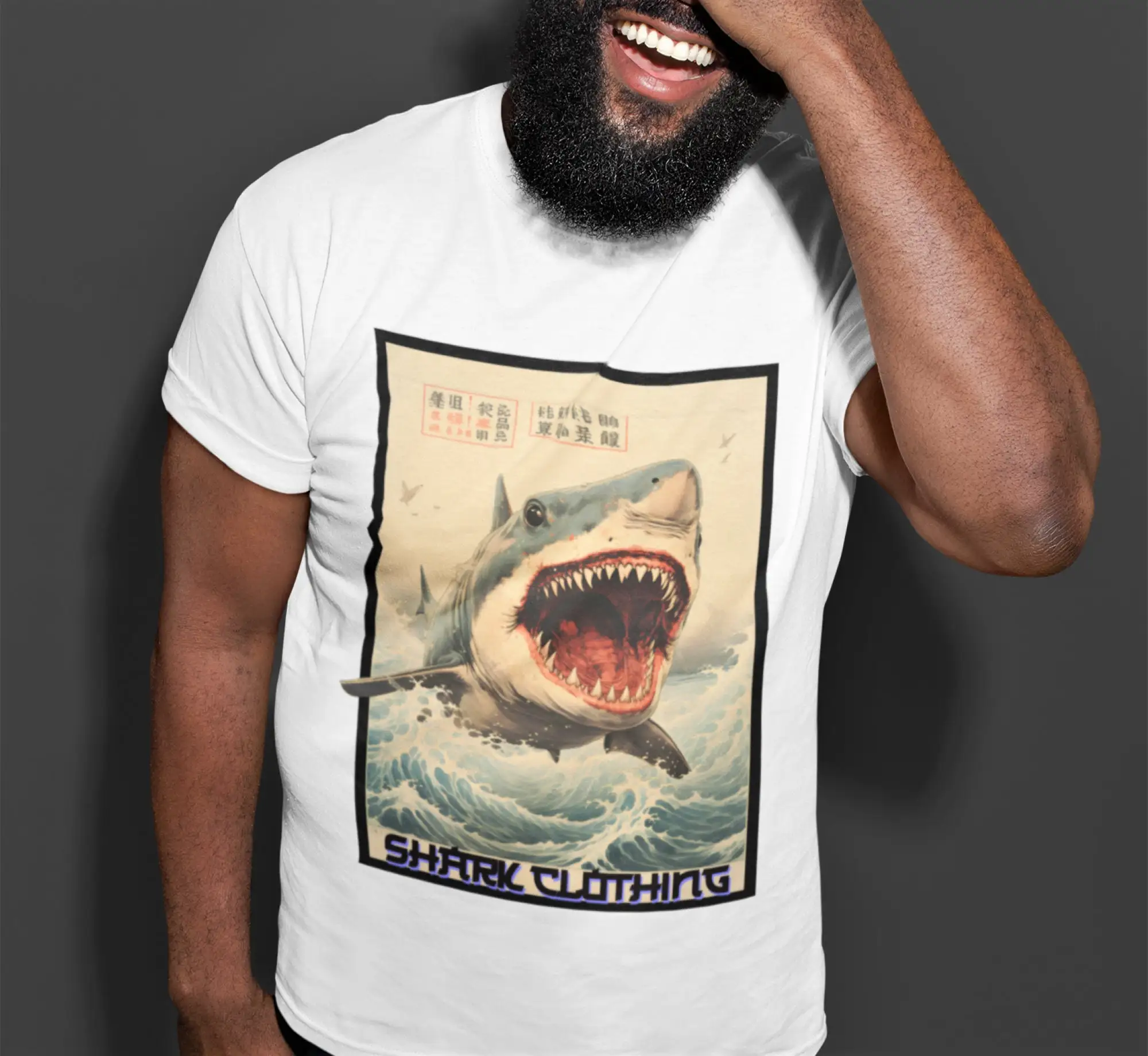 Japanese shark T Shirt Heavy C - Japanese Lifestyle Gifts avis et prix