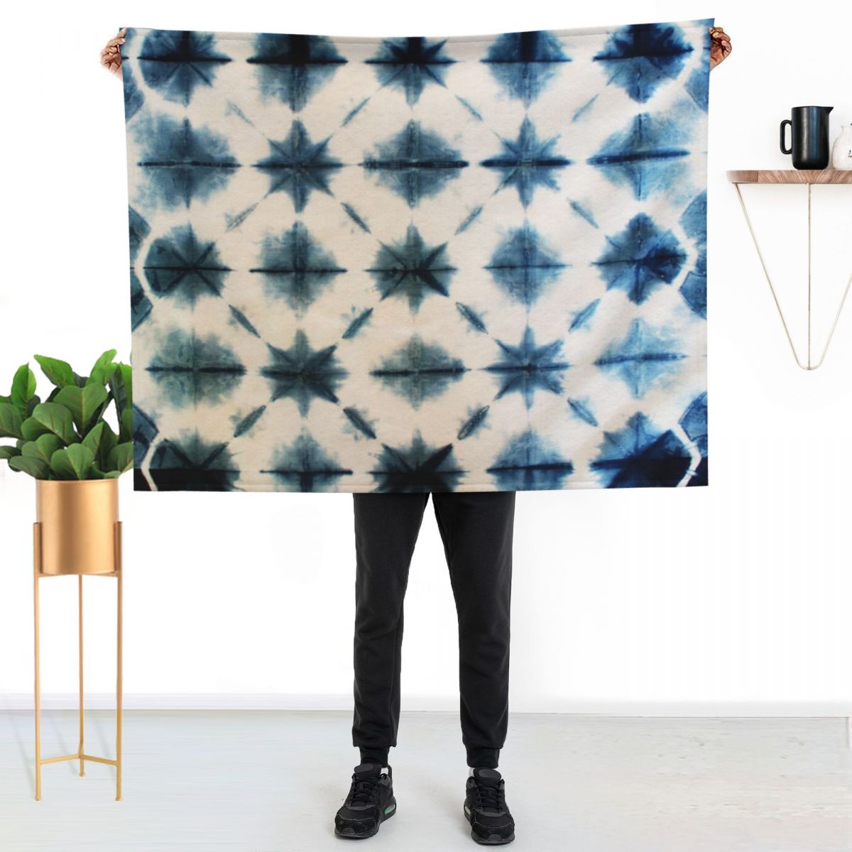 Shibori Tie Dye, Indigo Throw  - Shibori Tie Dye avis et prix