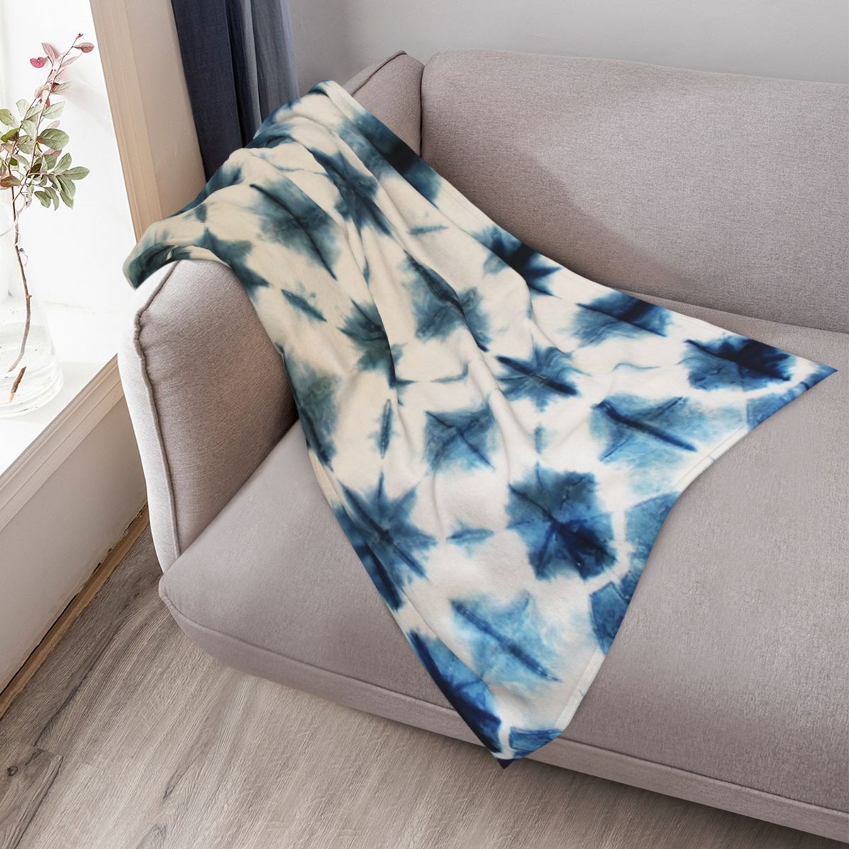 Shibori Tie Dye, Indigo Throw  - Shibori Tie Dye avis et prix