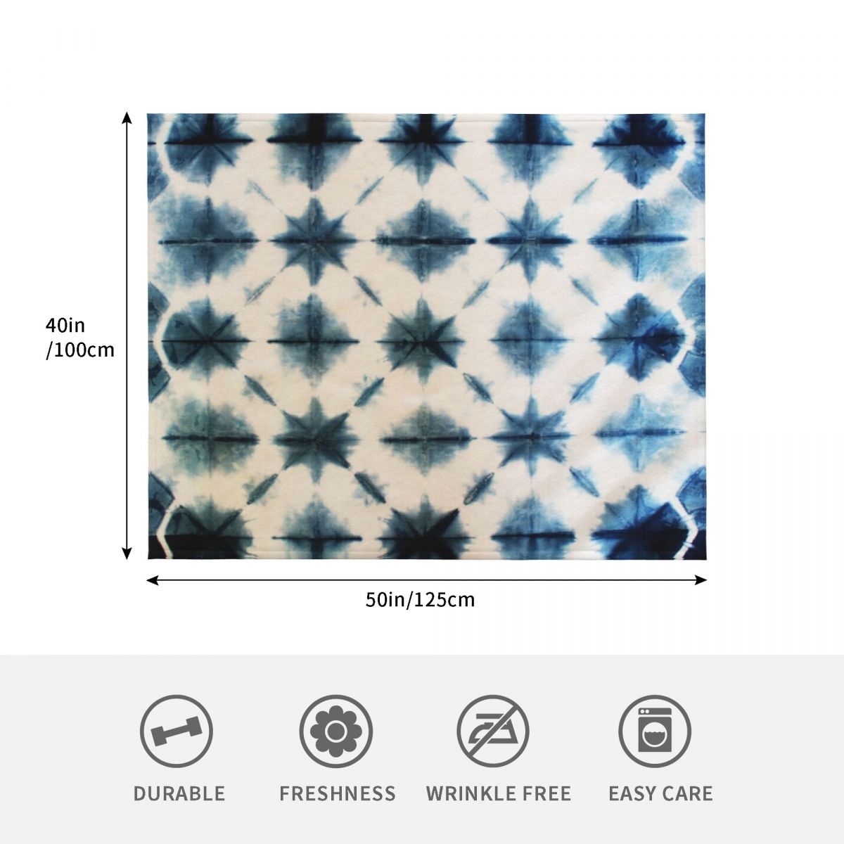 Shibori Tie Dye, Indigo Throw  - Shibori Tie Dye avis et prix